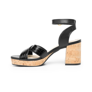 Sandalia De Tacón Flexi para Mujer con Comfort Walk Estilo 123001 Negro