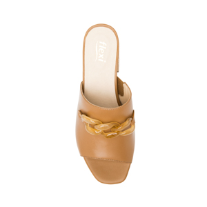 Sandalia De Tacón Flexi para Mujer con Comfort Walk Estilo 123003 Honey