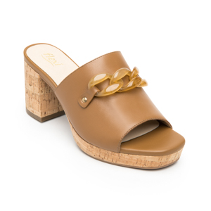 Sandalia De Tacón Flexi para Mujer con Comfort Walk Estilo 123003 Honey