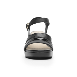 Sandalia De Tacón Flexi para Mujer con Comfort Walk Estilo 123007 Negro