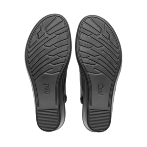 Sandalia Cuña Baja Flexi para Mujer Estilo 123717 Negro