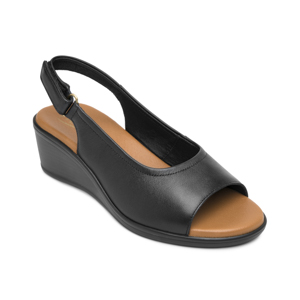 Sandalia Cuña Baja Flexi para Mujer Estilo 123717 Negro