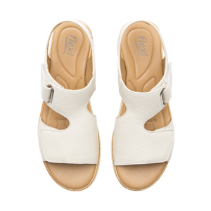 Sandalia Cuña Confort Flexi para Mujer Estilo 124210 Hueso
