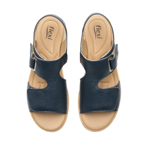 Sandalia Cuña Confort Flexi para Mujer Estilo 124210 Marino