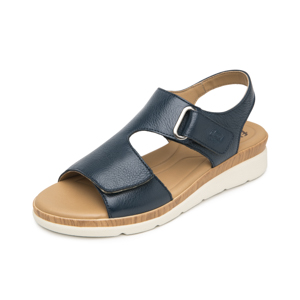 Sandalia Cuña Confort Flexi para Mujer Estilo 124210 Marino