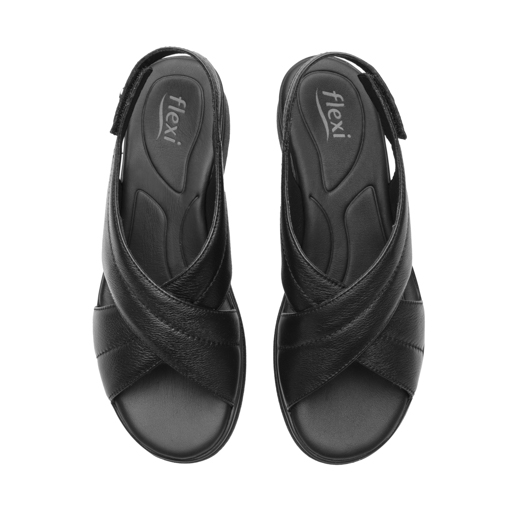 Sandalia Cuña Confort Flexi para Mujer Estilo 124212 Negro
