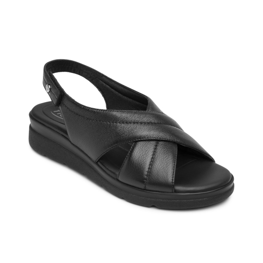 Sandalia Cuña Confort Flexi para Mujer Estilo 124212 Negro