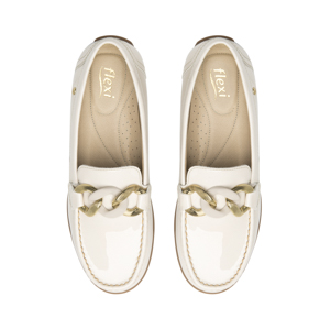 Mocasín De Charol Flexi para Mujer Estilo 124304 Algodón