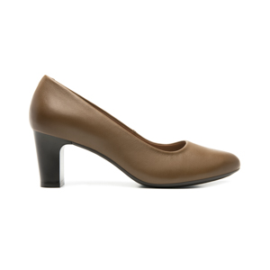 Zapatilla De Tacón Flexi para Mujer con Comfort Walk Estilo 124401 Café