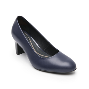 Zapatilla Tacón Medio Flexi para Mujer con Comfort Walk Estilo 124401 Marino