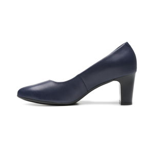 Zapatilla Tacón Medio Flexi para Mujer con Comfort Walk Estilo 124401 Marino