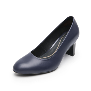 Zapatilla Tacón Medio Flexi para Mujer con Comfort Walk Estilo 124401 Marino