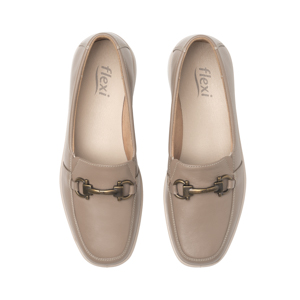 Mocasín Con Herraje Flexi para Mujer con Doble Plantilla Estilo 124502 Taupe