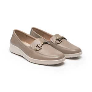 Mocasín Con Herraje Flexi para Mujer con Doble Plantilla Estilo 124502 Taupe