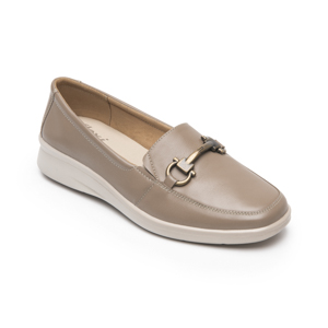 Mocasín Con Herraje Flexi para Mujer con Doble Plantilla Estilo 124502 Taupe