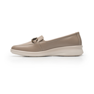 Mocasín Con Herraje Flexi para Mujer con Doble Plantilla Estilo 124502 Taupe