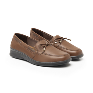 Mocasín Herraje Flexi para Mujer con Doble Plantilla Estilo 124505 Tan