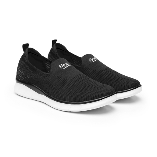 Sneaker Running Slip On Flexi para Mujer con Ligereza y Suavidad Estilo 125607 Negro