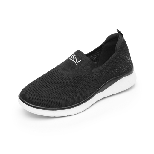 Sneaker Running Slip On Flexi para Mujer con Ligereza y Suavidad Estilo 125607 Negro