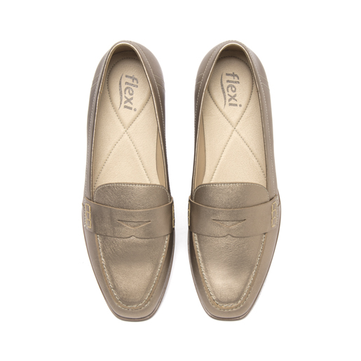 Loafer Casual Flexi para Mujer Estilo 126606 Dorado