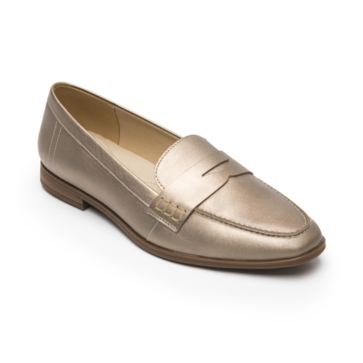 Loafer Casual Flexi para Mujer Estilo 126606 Dorado
