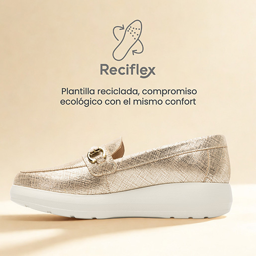 Mocasín Herraje Flexi para Mujer con Suela Extra Ligera Estilo 126706 Negro