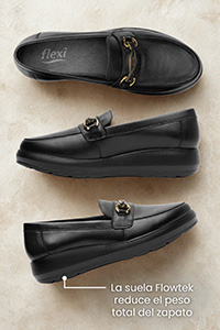 Mocasín Herraje Flexi para Mujer con Suela Extra Ligera Estilo 126706 Negro