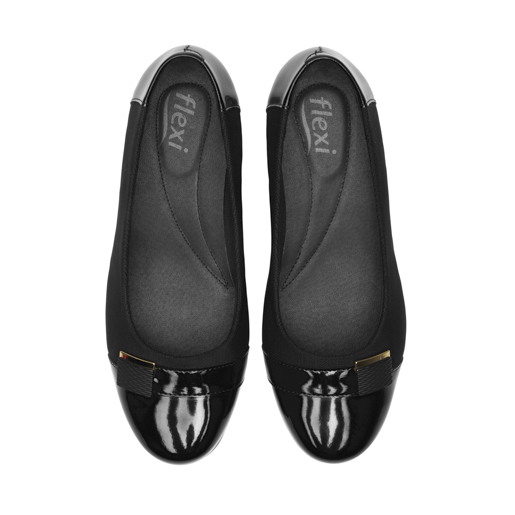 Balerina Cuña Flexi para Mujer con Suavidad Estilo 127004 Negro