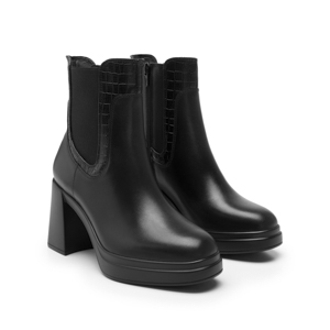 Bota Con Plataforma Flexi para Mujer con Cierre Interno Estilo 127402 Negro