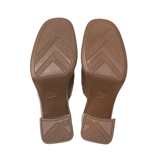 Sandalia De Tacón Flexi para Mujer con Suela Flexible Estilo 127601 Tan