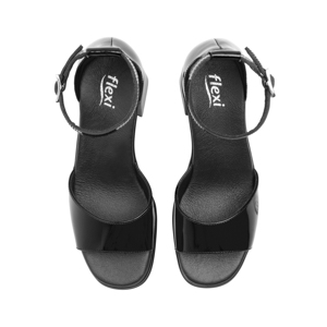 Sandalia De Tacón Flexi para Mujer con Suela Flexible Estilo 127602 Negro