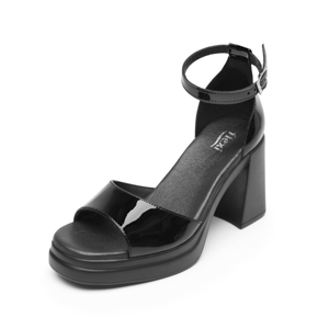 Sandalia De Tacón Flexi para Mujer con Suela Flexible Estilo 127602 Negro