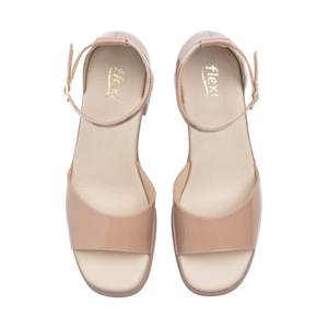 Sandalia De Tacón Flexi para Mujer con Suela Flexible Estilo 127602 Nude