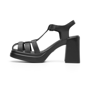 Sandalia De Tacón Flexi para Mujer con Suela Flexible Estilo 127604 Negro