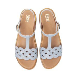 Sandalia Casual Flexi para Mujer con Suela Flexible Estilo 127703 Azul