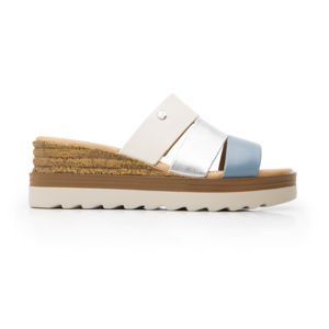 Sandalia De Plataforma Flexi para Mujer Estilo 127705 Azul Multicolor