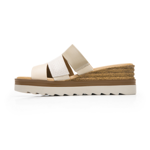 Sandalia De Plataforma Flexi para Mujer Estilo 127705 Beige Multicolor