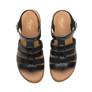 Sandalia De Plataforma Flexi para Mujer Estilo 127707 Negro