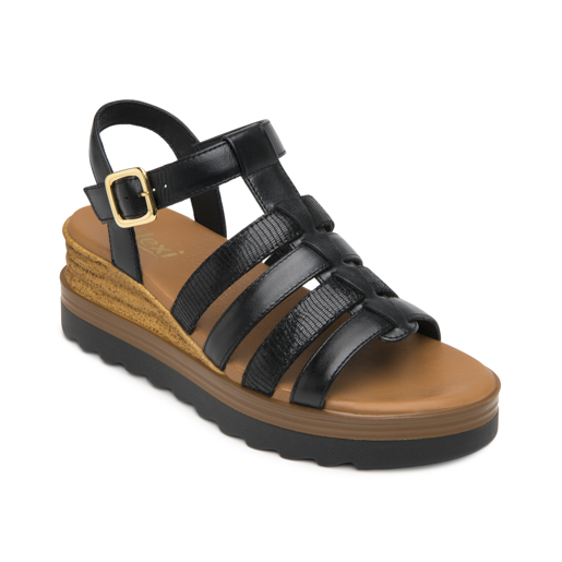 Sandalia De Plataforma Flexi para Mujer Estilo 127707 Negro