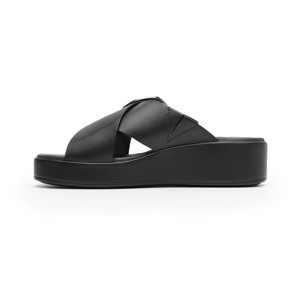 Sandalia Plataforma Flexi para Mujer con Suela Flexible Estilo 127901 Negro