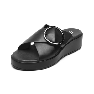 Sandalia Plataforma Flexi para Mujer con Suela Flexible Estilo 127901 Negro