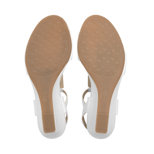 Sandalia Cuña Flexi para Mujer con Comfort Walk Estilo 128304 Blanco