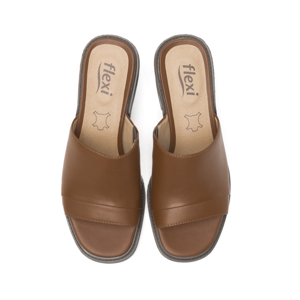 Sandalia De Tacón Flexi para Mujer con Suela Flexible Estilo 128403 Tan