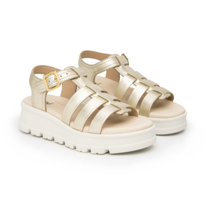 Sandalia Plataforma Casual Flexi para Mujer Estilo 128503 Dorado