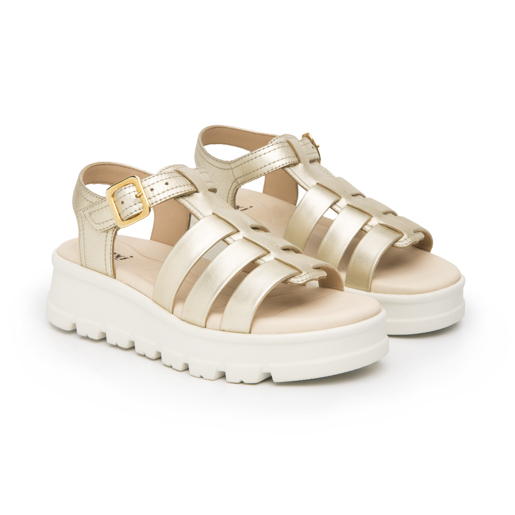 Sandalia Plataforma Casual Flexi para Mujer Estilo 128503 Dorado