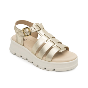 Sandalia Plataforma Casual Flexi para Mujer Estilo 128503 Dorado
