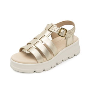 Sandalia Plataforma Casual Flexi para Mujer Estilo 128503 Dorado