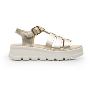 Sandalia Plataforma Casual Flexi para Mujer Estilo 128503 Dorado