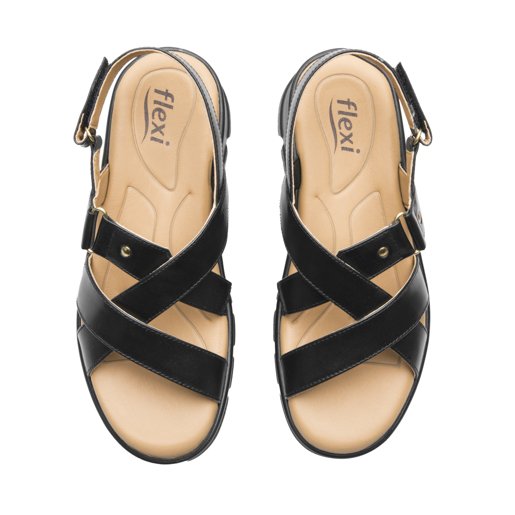 Sandalia Plataforma Casual Flexi para Mujer Estilo 128513 Negro