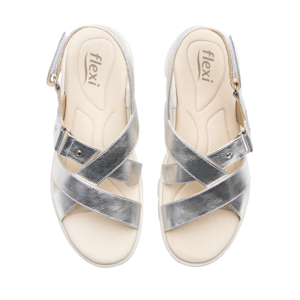 Sandalia Plataforma Casual Flexi para Mujer Estilo 128513 Plata